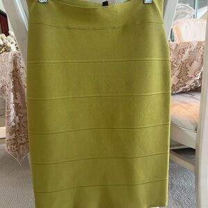 BCBGMaxAzria Chartreuse Pencil Skirt
